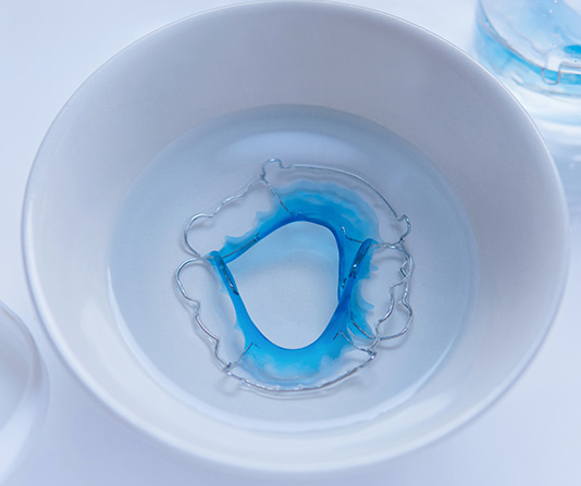 Invisalign on a glass